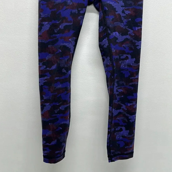Lululemon Wunder Under Crop III Cropped Leggings Purple Black Camo Camouflage 4 - Picture 4 of 10